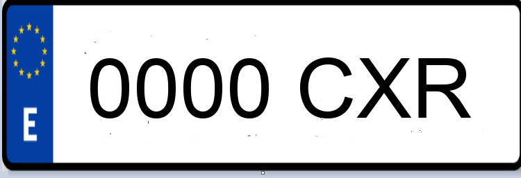 Letras Matriculas CXR