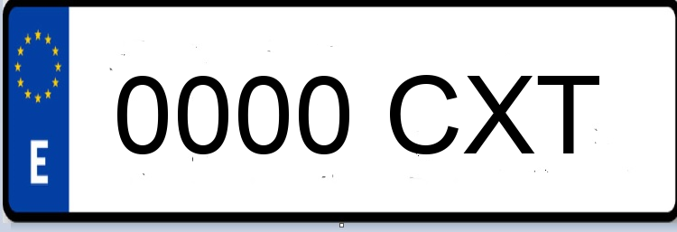 Letras Matriculas CXT