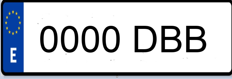 Letras Matriculas DBB