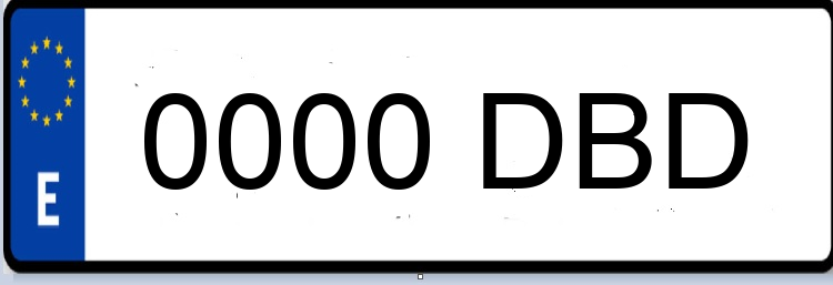 Letras Matriculas DBD