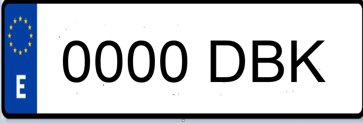 Letras Matriculas DBK