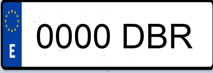 Letras Matriculas DBR