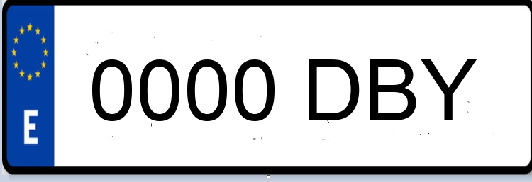 Letras Matriculas DBY