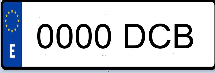 Letras Matriculas DCB