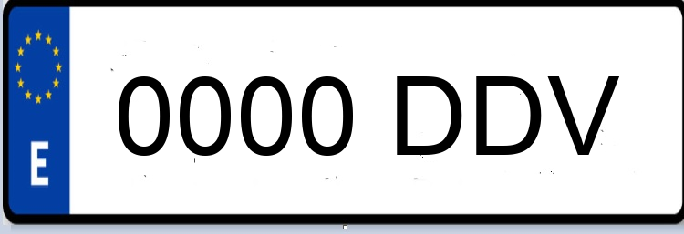 Letras Matriculas DDV