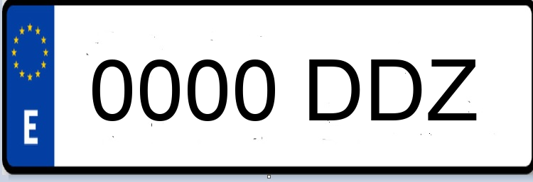 Letras Matriculas DDZ