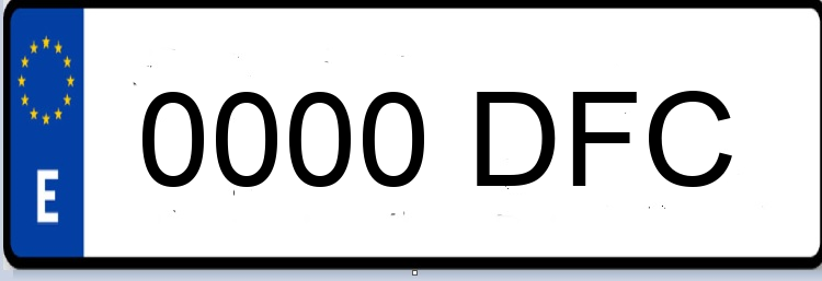 Letras Matriculas DFC