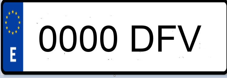Letras Matriculas DFV
