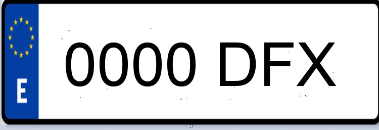Letras Matriculas DFX