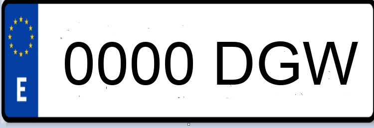 Letras Matriculas DGW