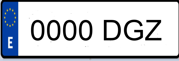 Letras Matriculas DGZ