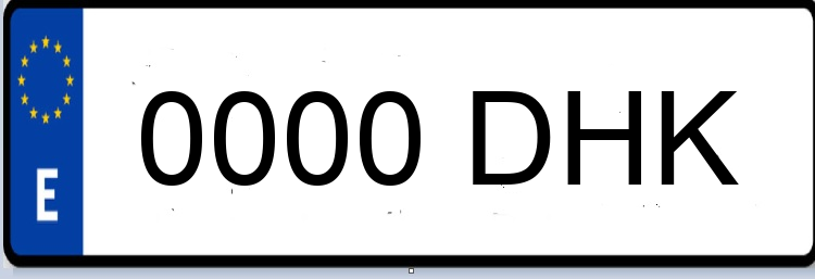 Letras Matriculas DHK