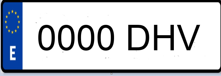Letras Matriculas DHV