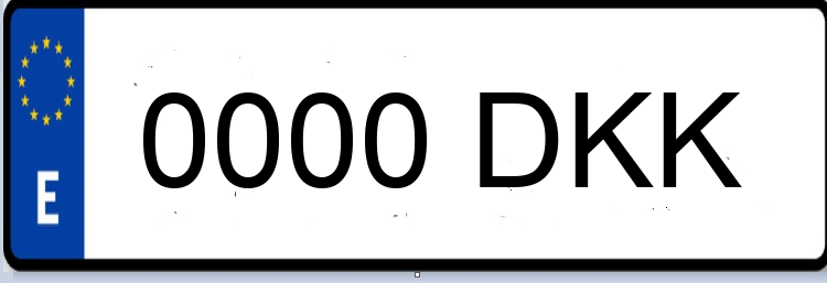 Letras Matriculas DKK