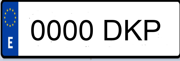 Letras Matriculas DKP