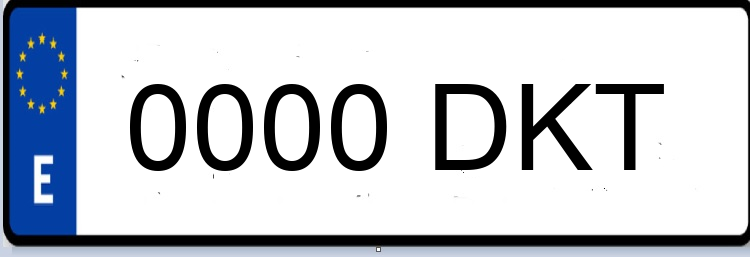 Letras Matriculas DKT