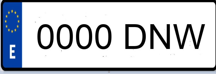 Letras Matriculas DNW
