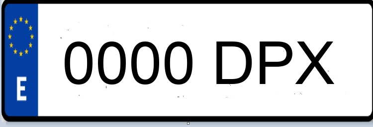 Letras Matriculas DPX