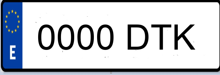 Letras Matriculas DTK