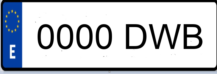 Letras Matriculas DWB