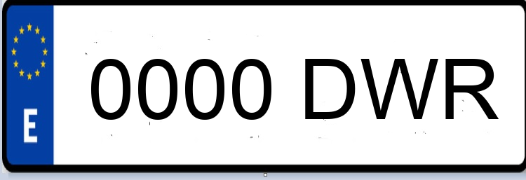 Letras Matriculas DWR