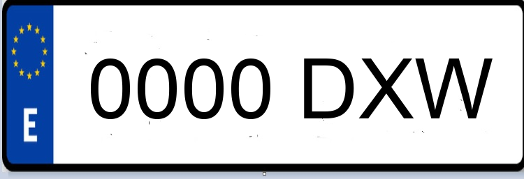 Letras Matriculas DXW