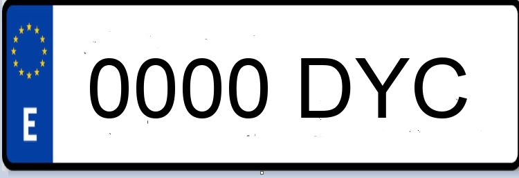 Letras Matriculas DYC