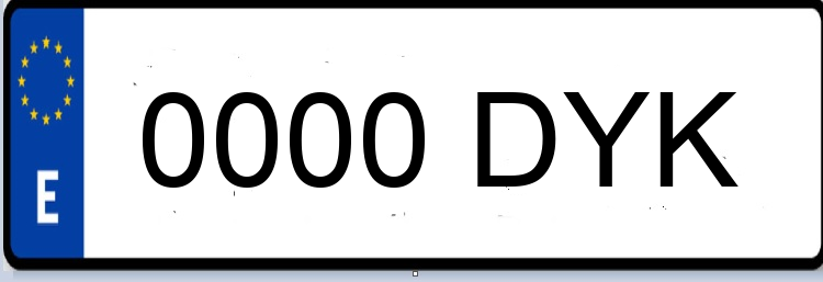 Letras Matriculas DYK