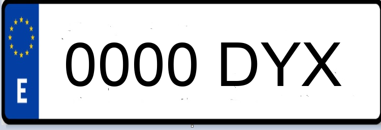 Letras Matriculas DYX