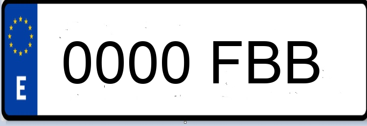 Letras Matriculas FBB