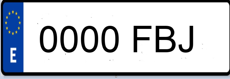 Letras Matriculas FBJ