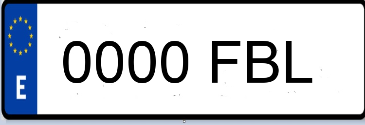 Letras Matriculas FBL