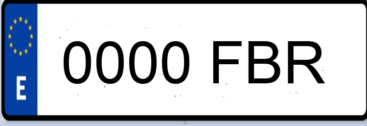 Letras Matriculas FBR