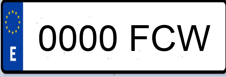 Letras Matriculas FCW