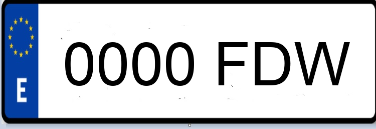 Letras Matriculas FDW