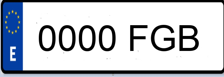 Letras Matriculas FGB