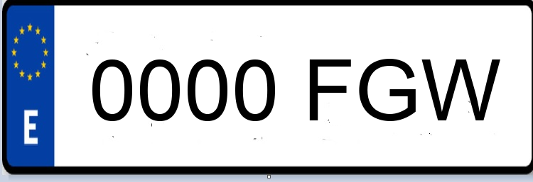 Letras Matriculas FGW