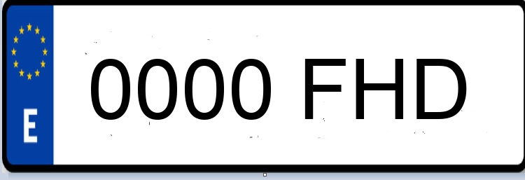 Letras Matriculas FHD