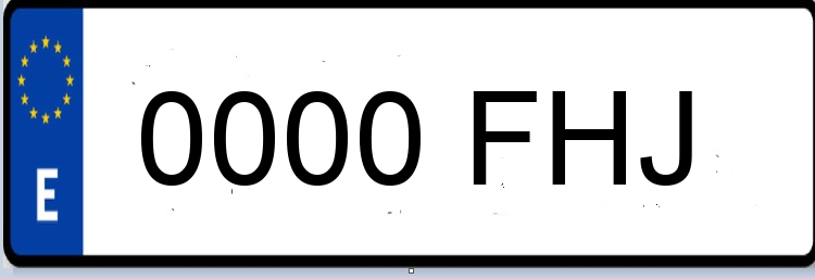 Letras Matriculas FHJ