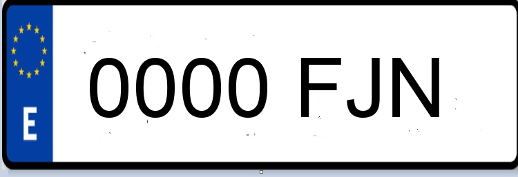 Letras Matriculas FJN