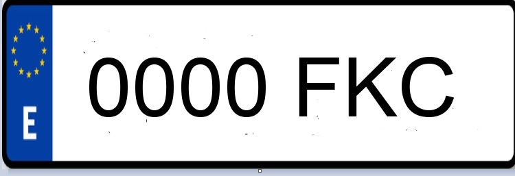 Letras Matriculas FKC
