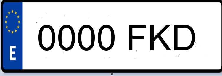 Letras Matriculas FKD