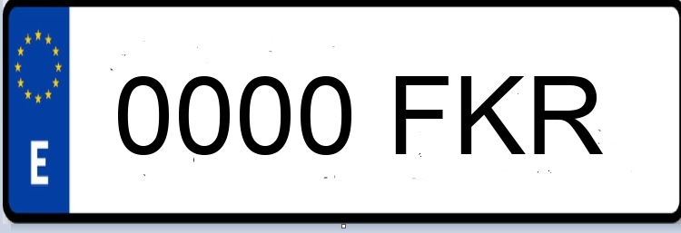 Letras Matriculas FKR