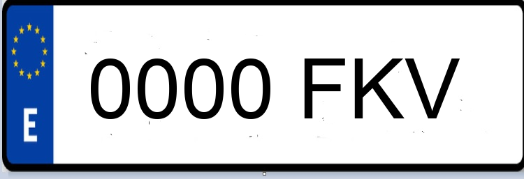 Letras Matriculas FKV