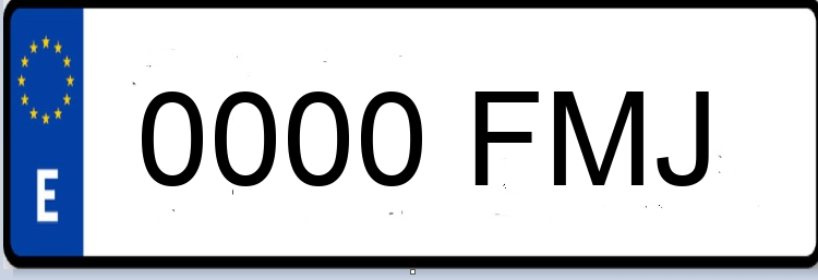 Letras Matriculas FMJ