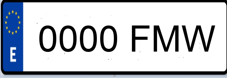 Letras Matriculas FMW