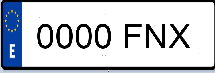 Letras Matriculas FNX