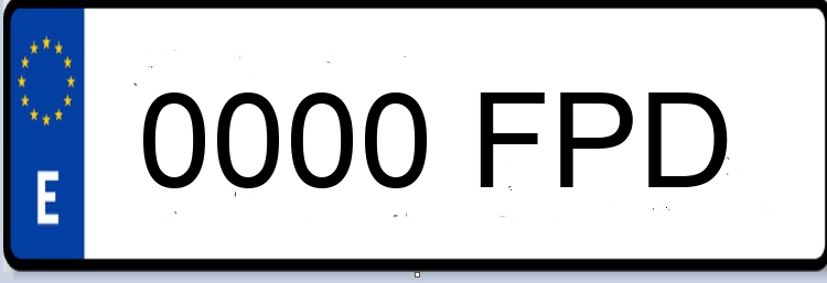 Letras Matriculas FPD