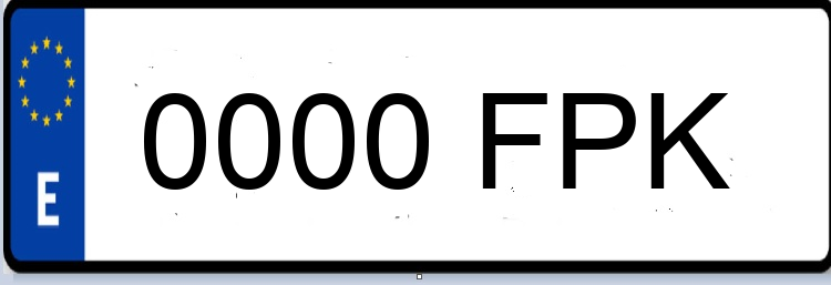 Letras Matriculas FPK