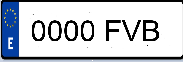 Letras Matriculas FVB